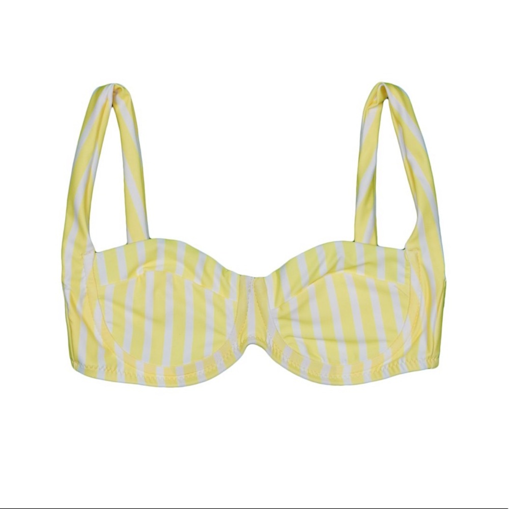 Same Los Angeles Swim Small Yellow White Stripe